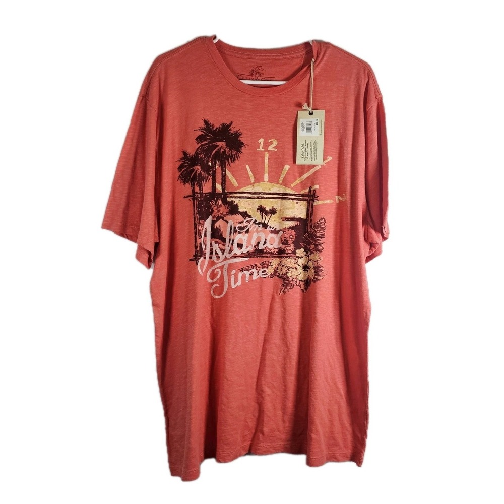 NWT OCEAN & COAST MEN'S SIZE LARGE CORAL 100% COTTON T-shirt Island Time